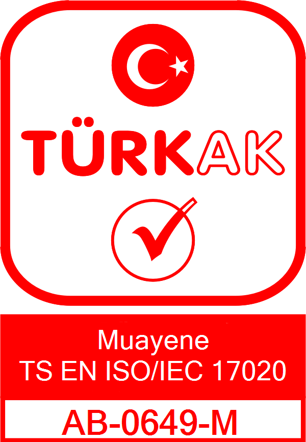 TÜRKAK · TS EN ISO/IEC 17020 · AB-0649-M